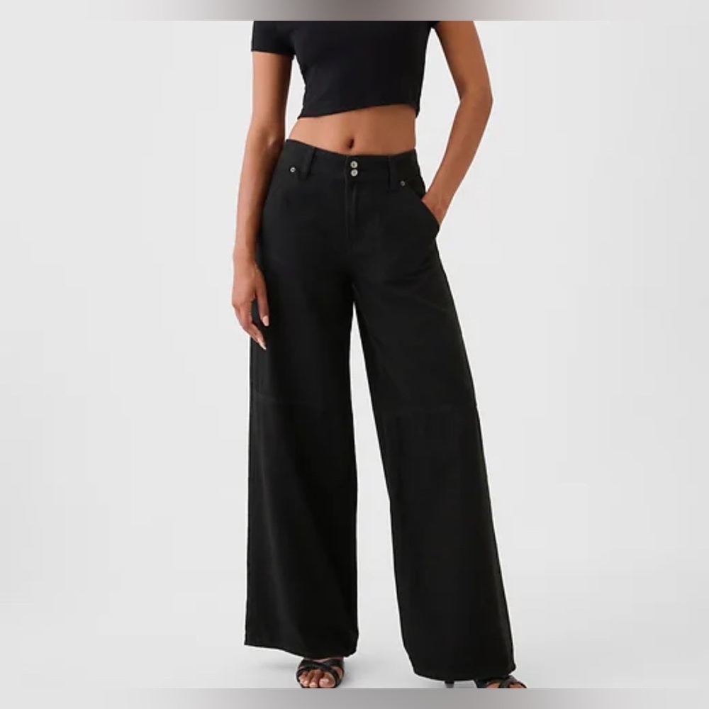 NWT Gap Mid Rise Baggy Black Jeans